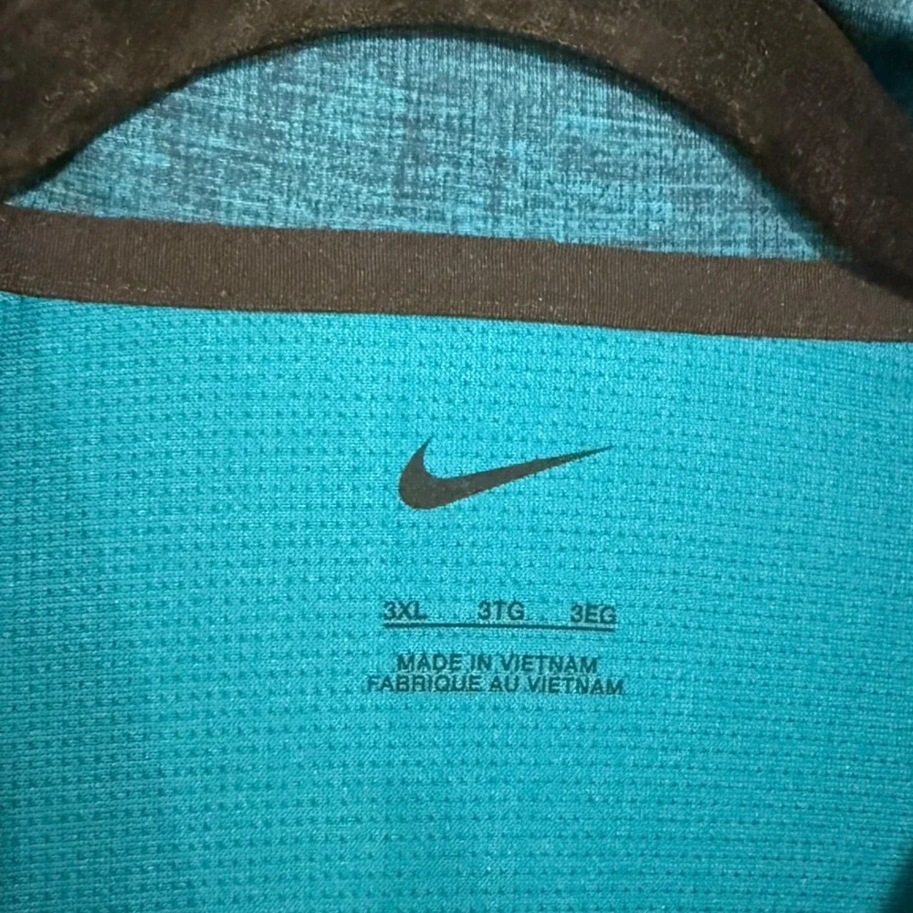 Nike Golf Dri-FIT Polo Shirt Mens 3XL Teal Blue Heathered Performance Sporty